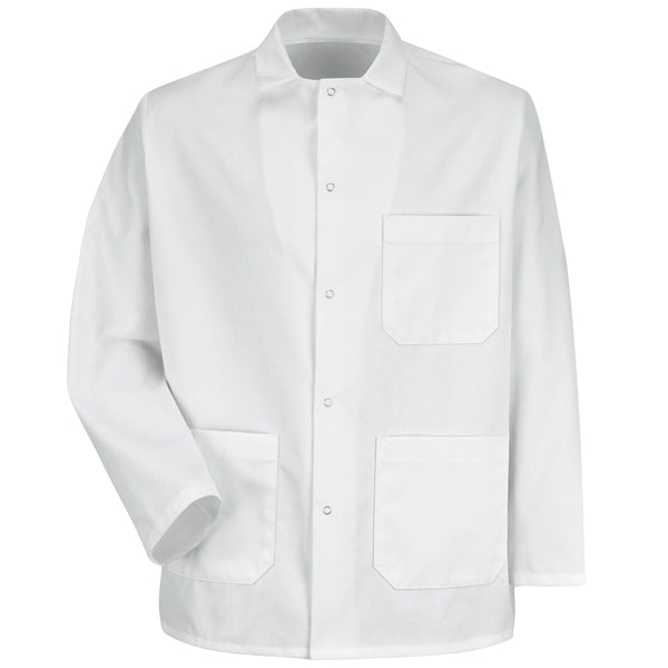 Gripper-Front Short Butcher Coat