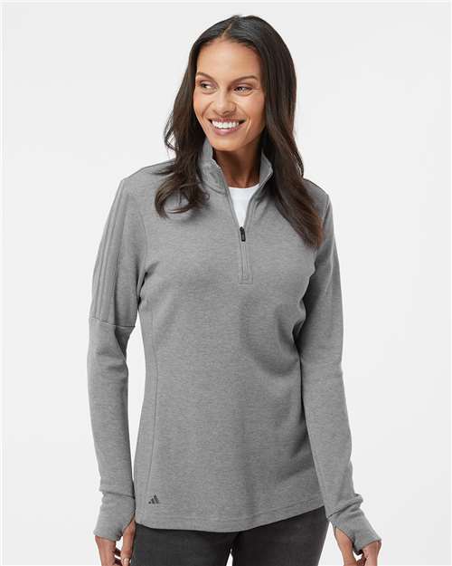Women's 3-Stripes Quarter-Zip Sweater Pullover - A555