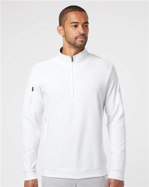 Men's Textured Quarter-Zip Pullover - A295