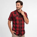 Buffalo Plaid Y/D Short Sleeve Shirt - B9203