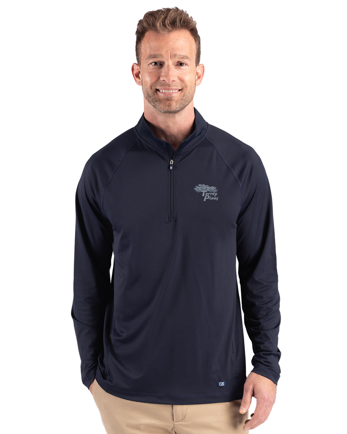 Torrey Pines Cutter & Buck Prospect Recycled Featherlight Stretch Mens Big & Tall Quarter Zip - BCK01364-35492