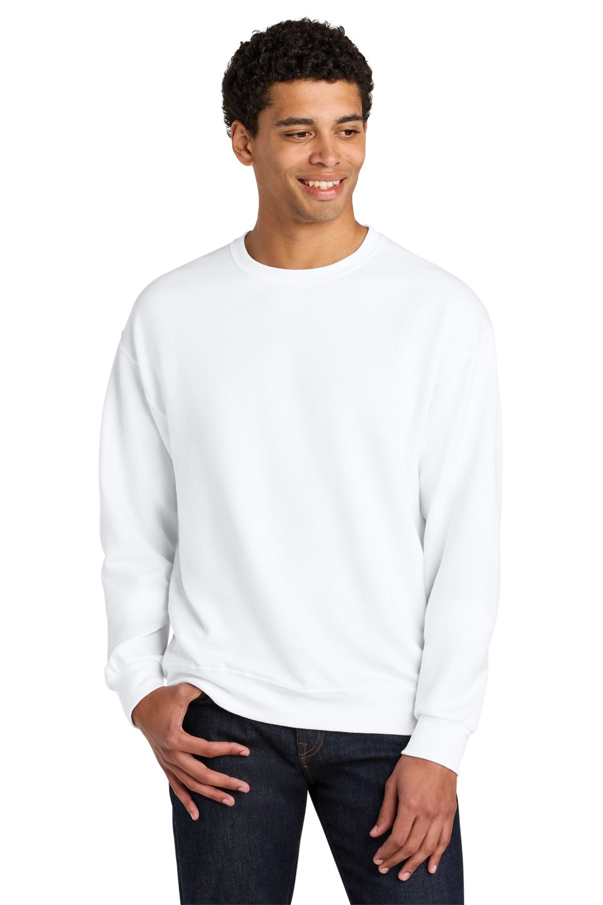 Jerzees Ultimate ® Unisex CVC Ring Spun Crewneck Sweatshirt IC48M