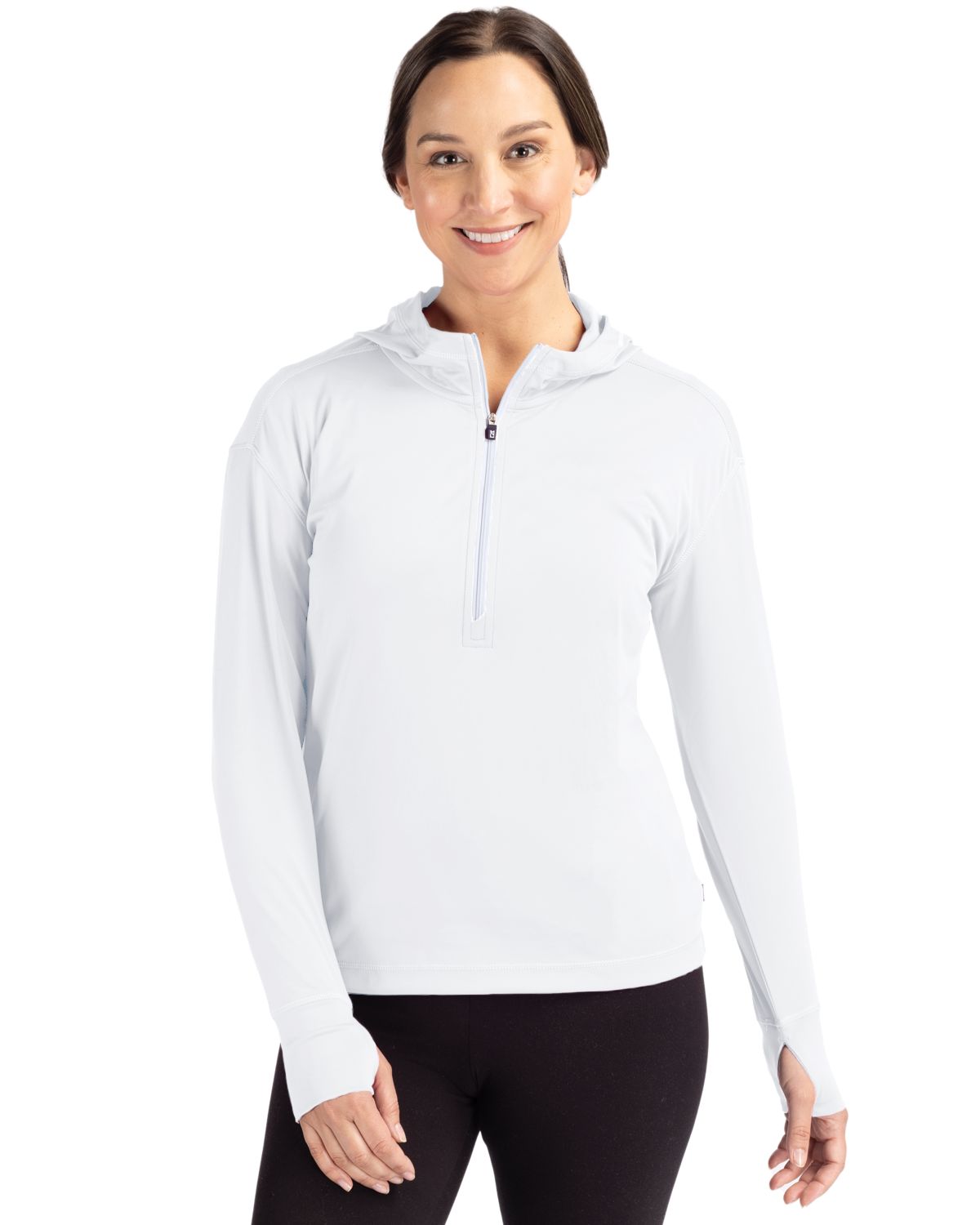 Cutter & Buck Daybreak Recycled Womens Half Zip Hooded Pullover - LCK00115