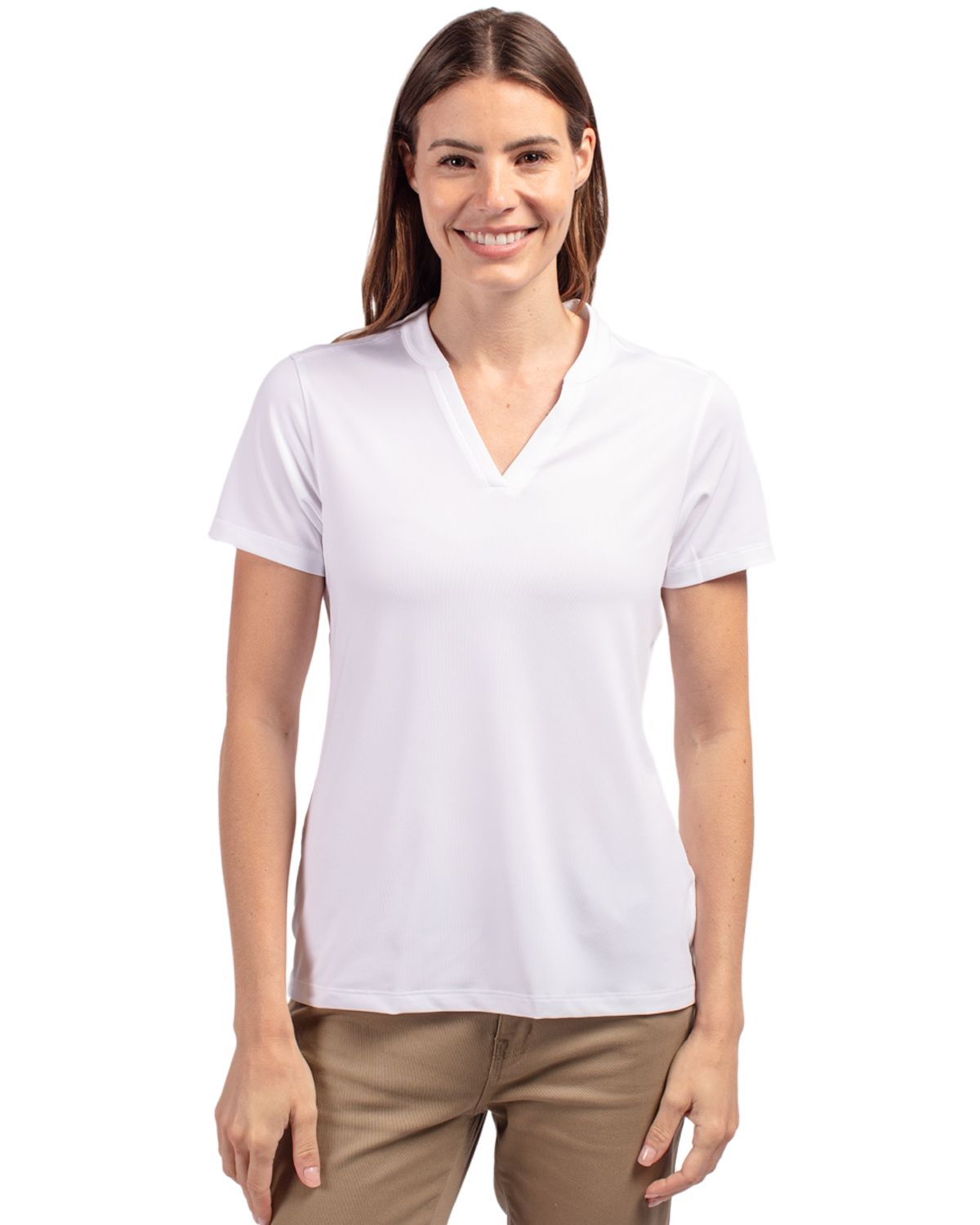 Cutter & Buck Forge Recycled Four-Way Stretch Heathered Womens Blade Top - LCK00153