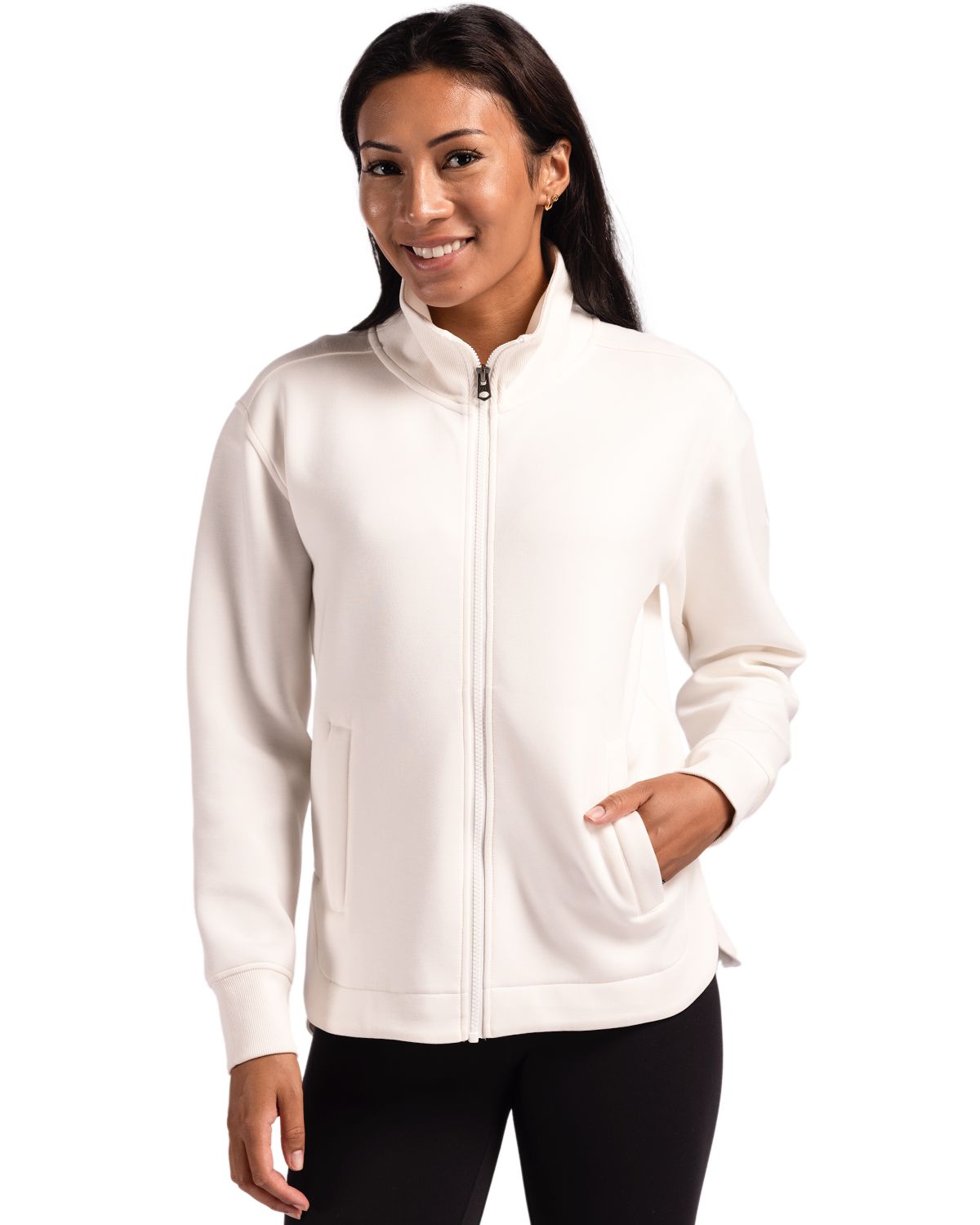 Cutter & Buck Roam Recycled Buttery-Soft Knit Womens Full Zip Jacket - LCK00162
