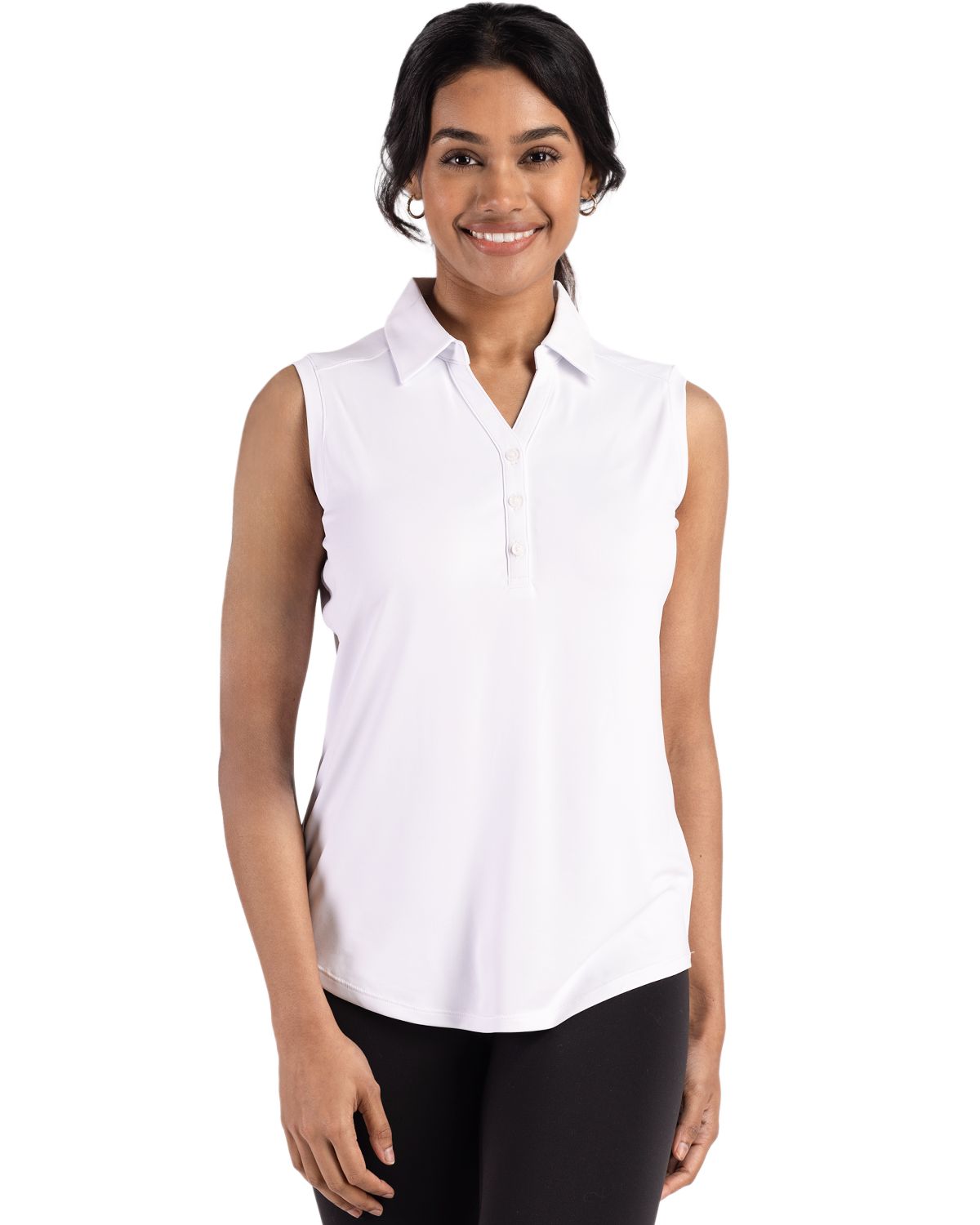 Cutter & Buck Forge Recycled Four-Way Stretch Womens Sleeveless Polo - LCK00197