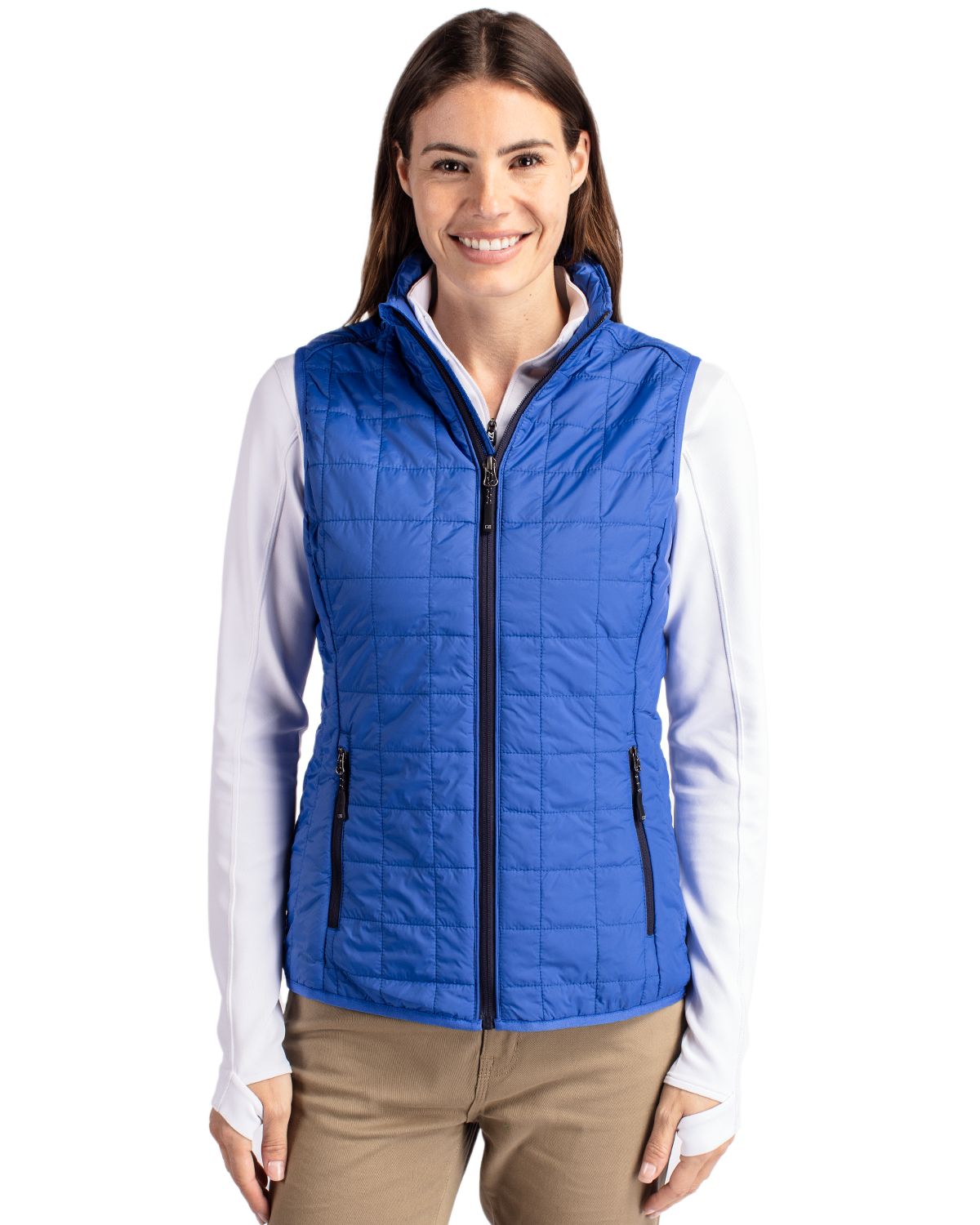 Cutter & Buck Rainier Recycled Insulated Puffer Womens Full Zip Vest - LCO00008