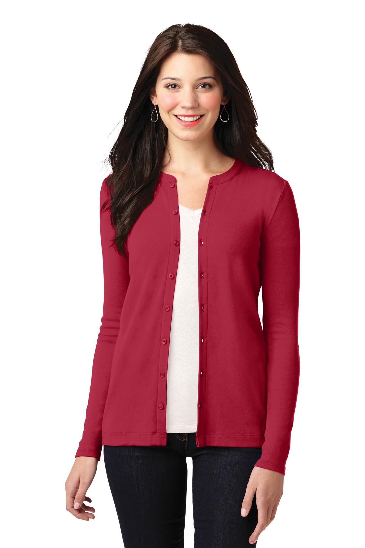 Port Authority ® Women's Concept Stretch Button-Front Cardigan. LM1008