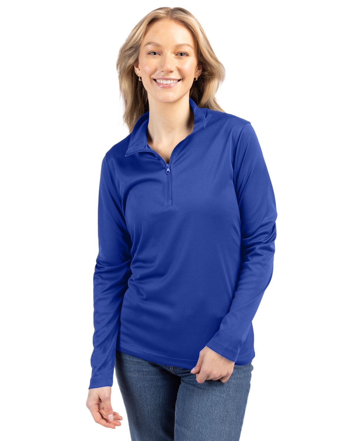 Clique Spin Solution-dyed Performance Interlock Womens Half Zip - LQK00085