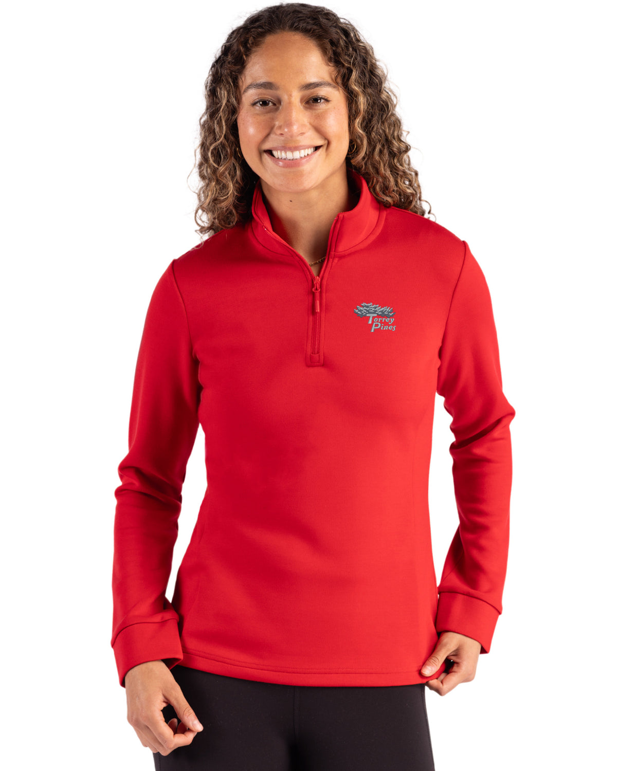 Torrey Pines Clique Haven Recycled Womens Quarter Zip Sweatshirt - LQK00092-35492