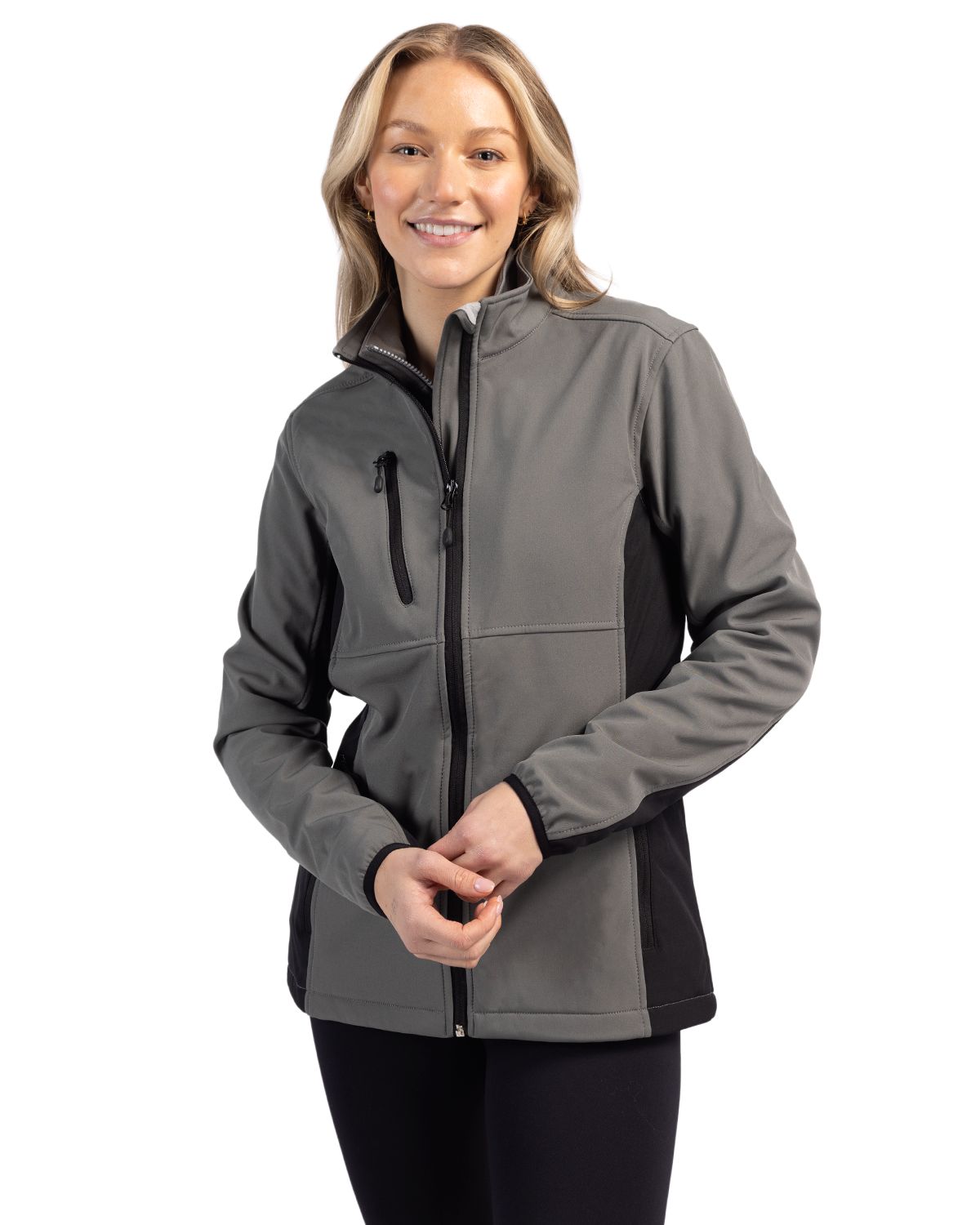 Clique Narvik Recycled Colorblock Stretch Softshell Womens Full Zip Jacket - LQO00042
