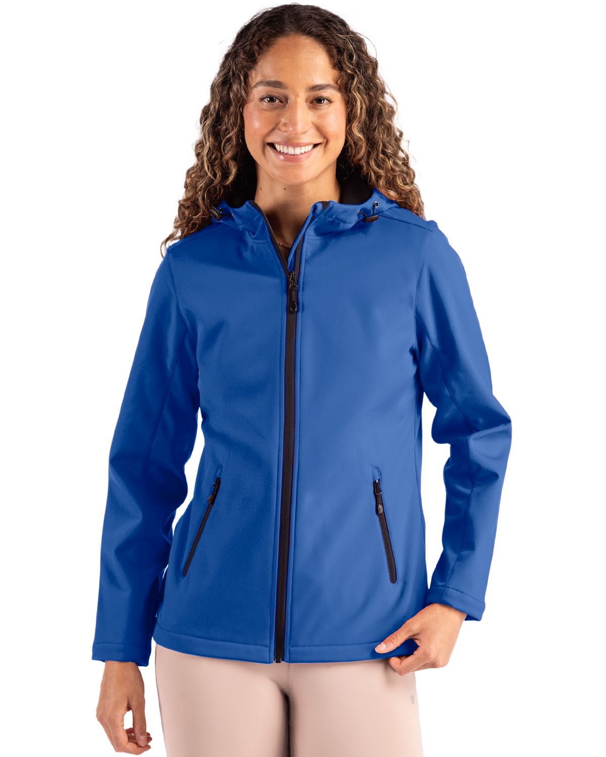 Clique Tempo Recycled Stretch Softshell Womens Full Zip Hooded Jacket - LQO00075
