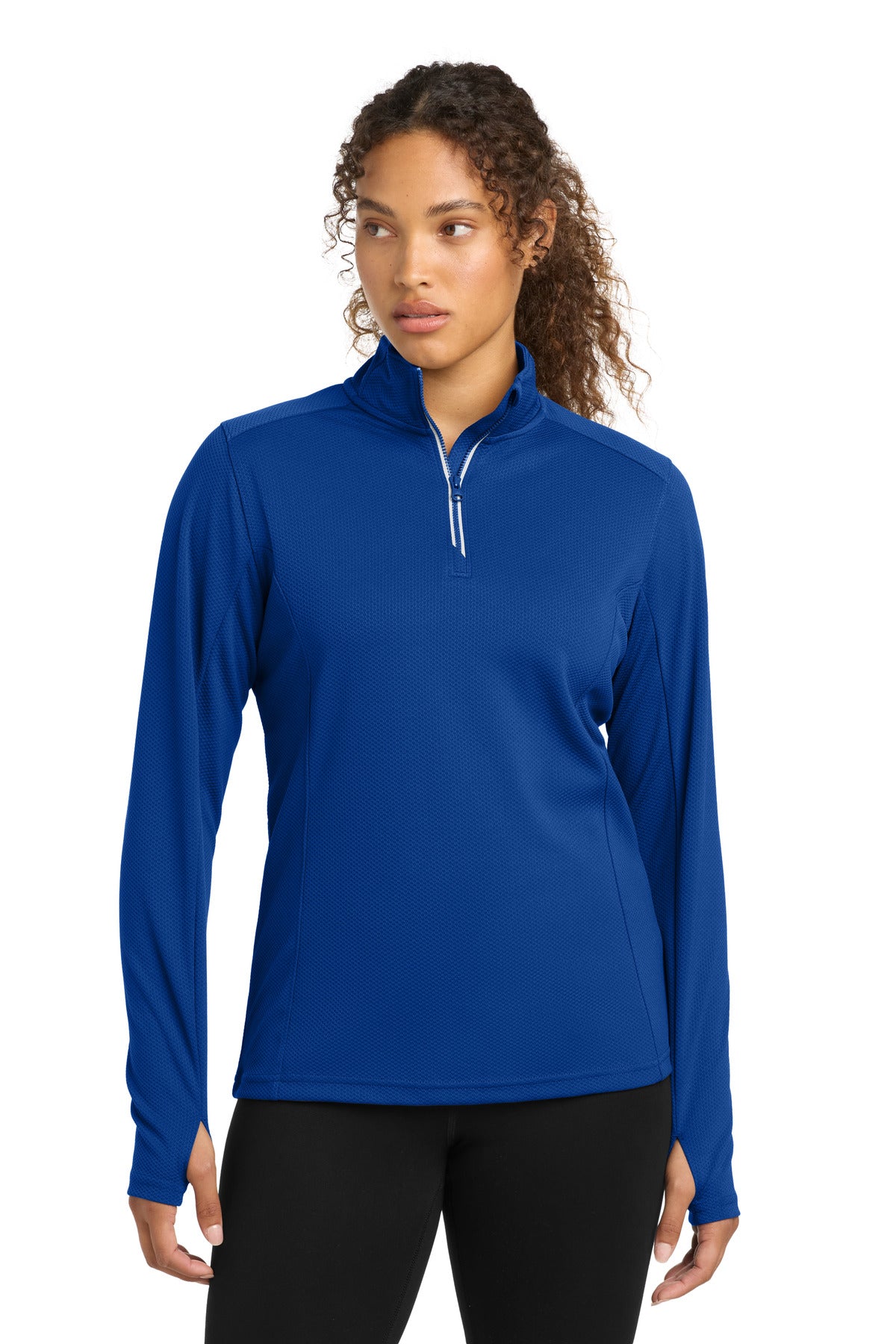 Sport-Tek ® Women's Sport-Wick ® Textured 1/4-Zip Pullover. LST860