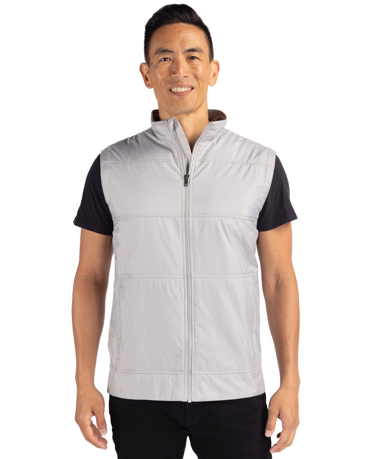 Cutter & Buck Stealth Recycled Hybrid Quilted Mens Windbreaker Vest - MCC00008