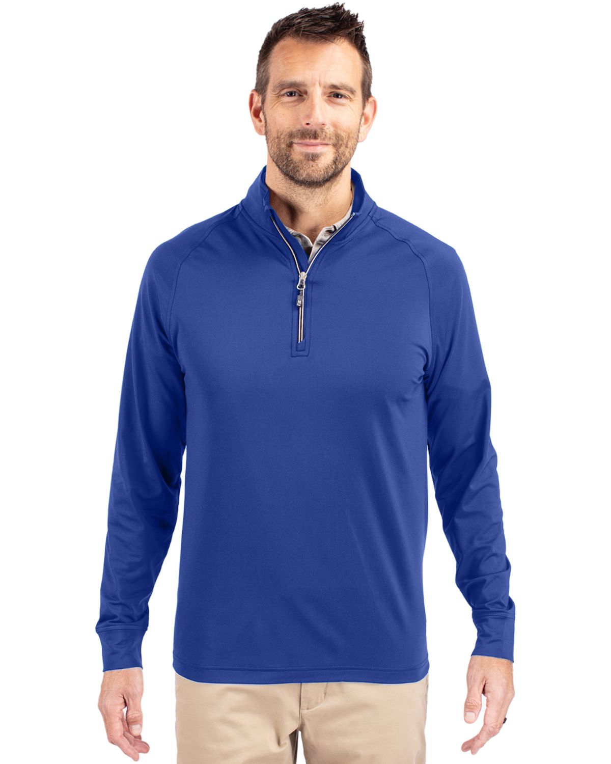 Cutter & Buck Adapt Recycled Soft Knit Stretch Mens Big & Tall Quarter Zip Pullover