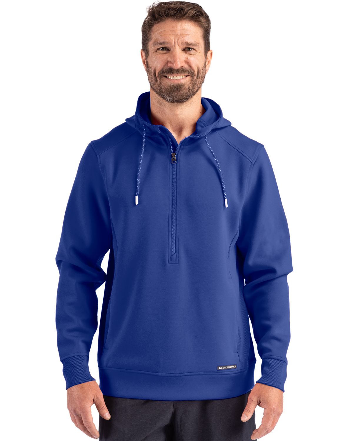Cutter & Buck Roam Recycled Buttery-Soft Knit Mens Half Zip Hooded Pullover - MCK01279