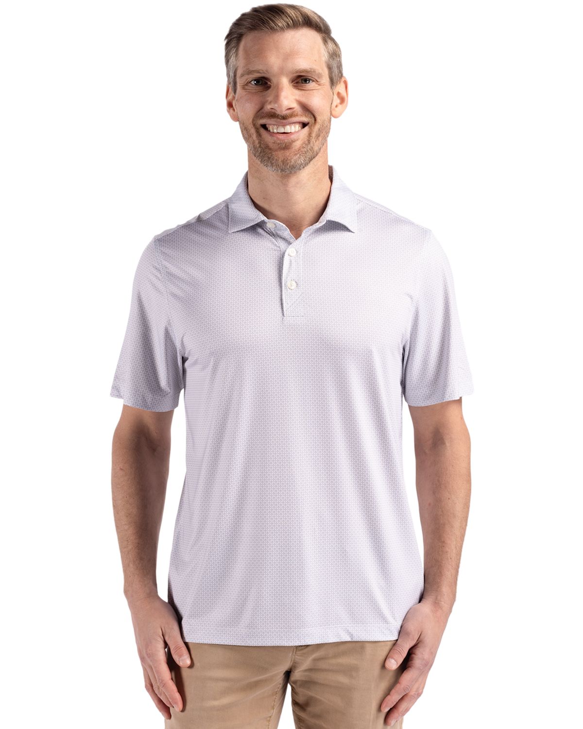 Cutter & Buck Pike Recycled Diamond Dot Print Mens Big & Tall Polo - BCK01343