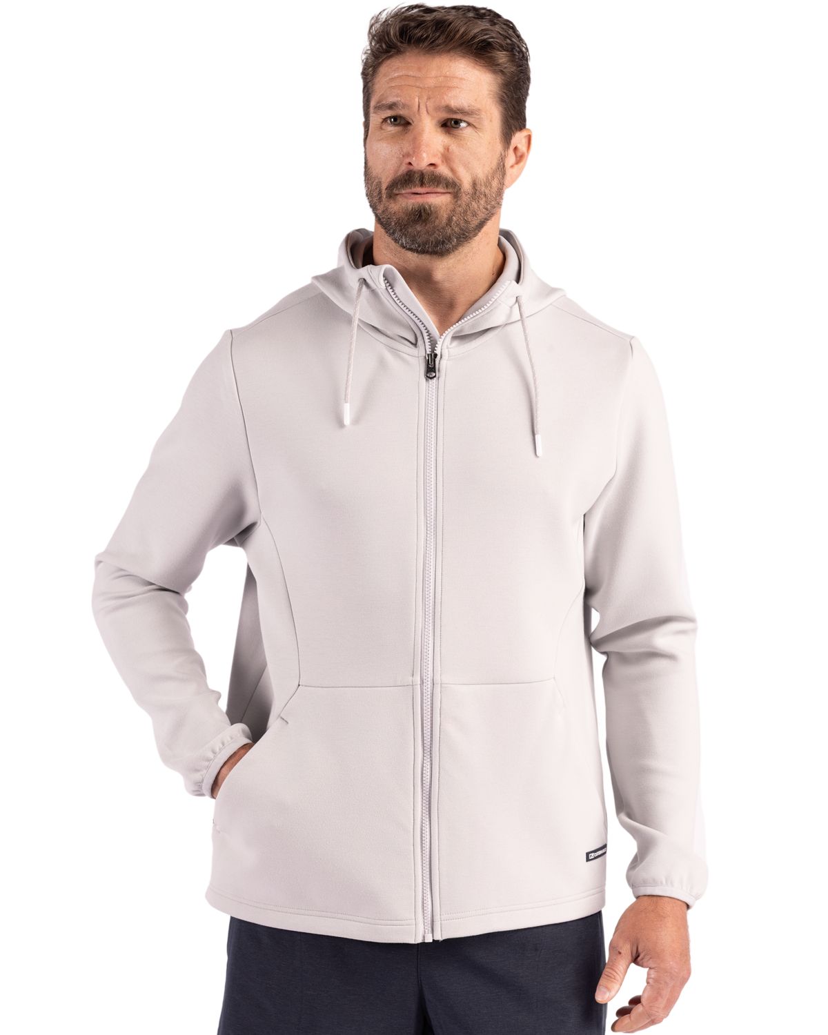 Cutter & Buck Roam Recycled Buttery-Soft Knit Mens Full Zip Hooded Jacket - MCK01345