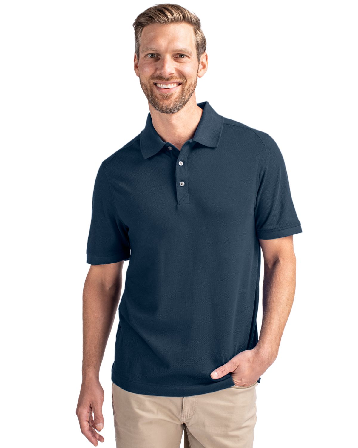 Cutter & Buck Advantage Epic Confidence Recycled Tri-Blend Pique Mens Big & Tall Polo - BCK09321
