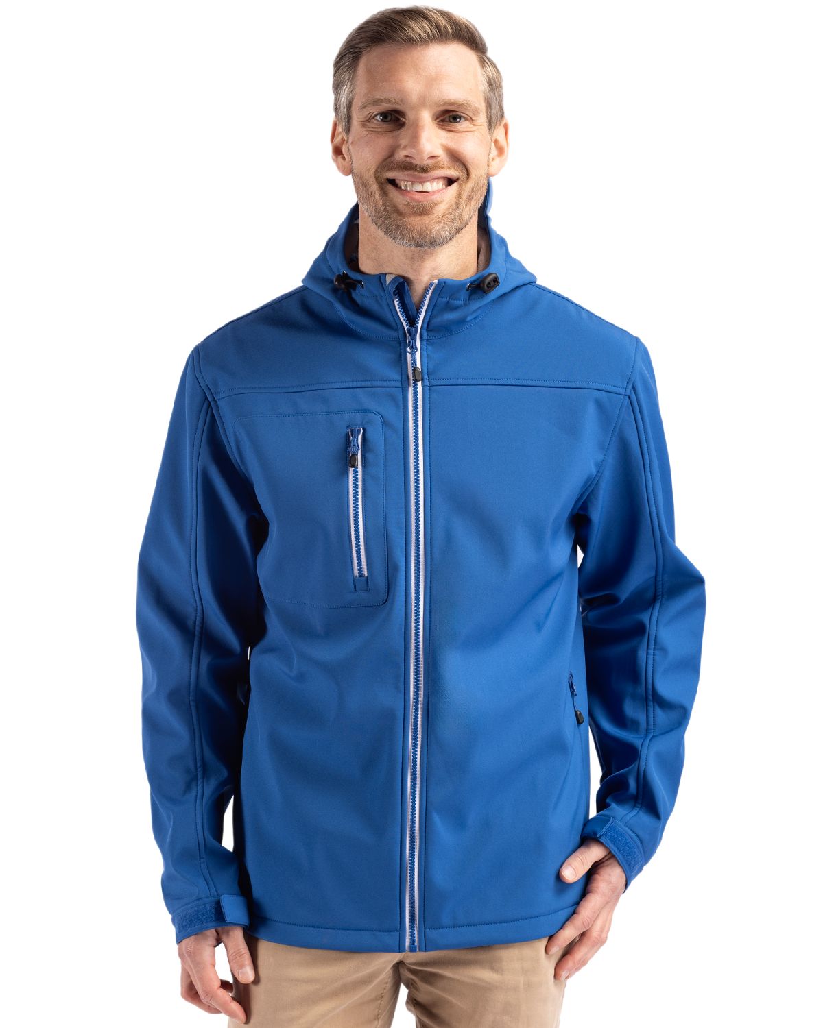 Clique Telemark Recycled Stretch Softshell Mens Full Zip Hooded Jacket - MQO00075