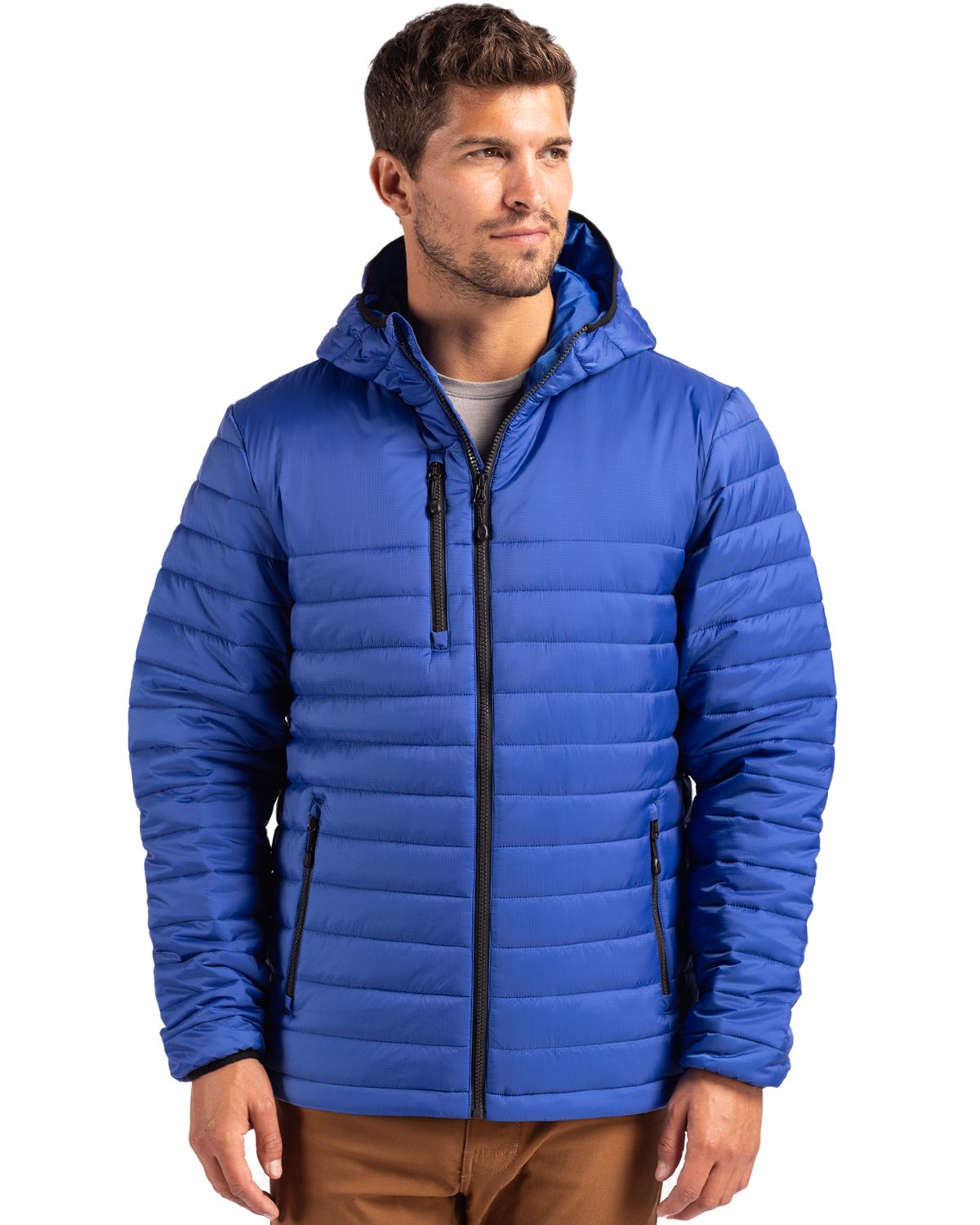 Clique Valhalla Recycled Insulated Puffer Mens Full Zip Hooded Jacket - MQO00081