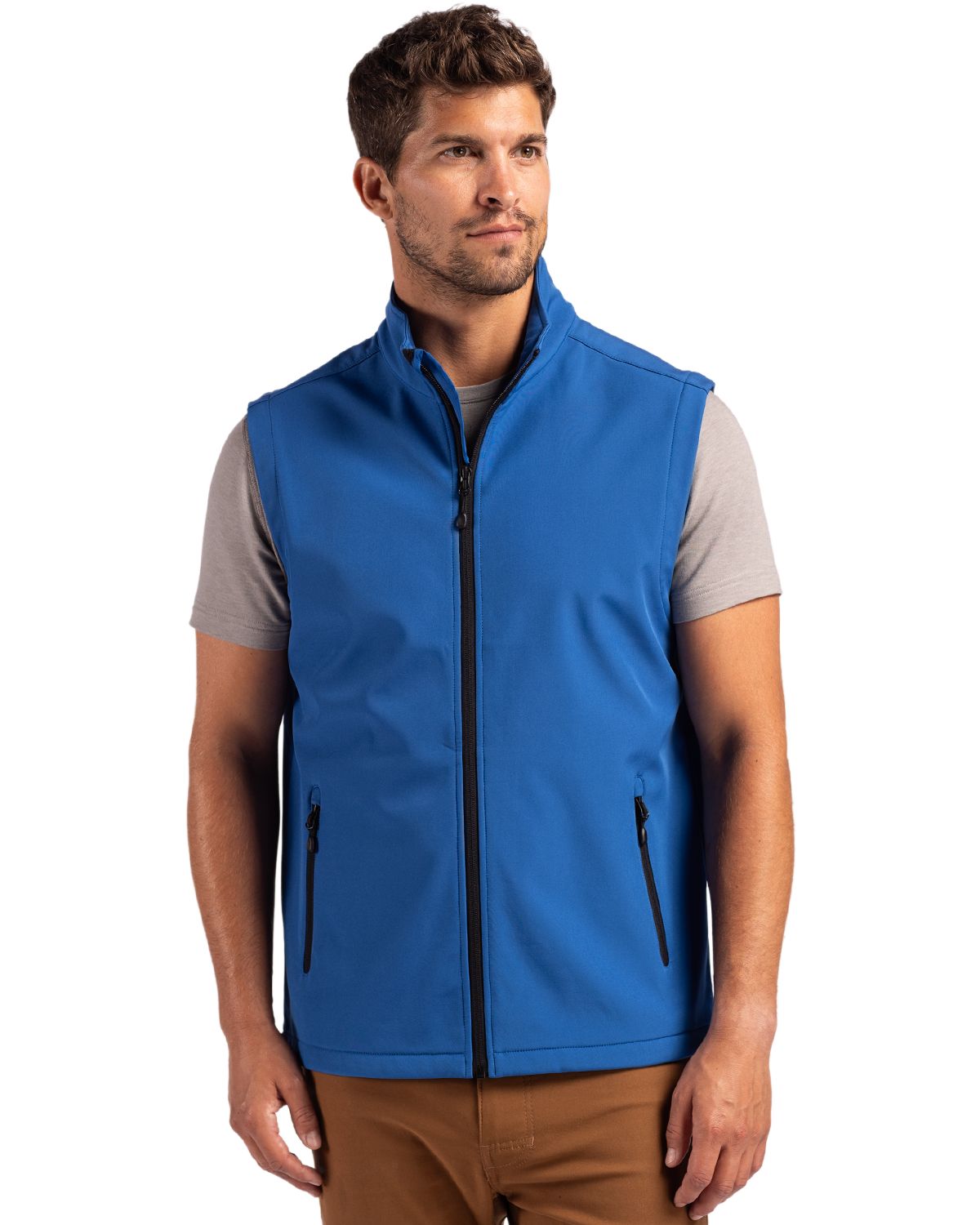 Clique Tempo Recycled Stretch Softshell Mens Full Zip Vest - MQO00085
