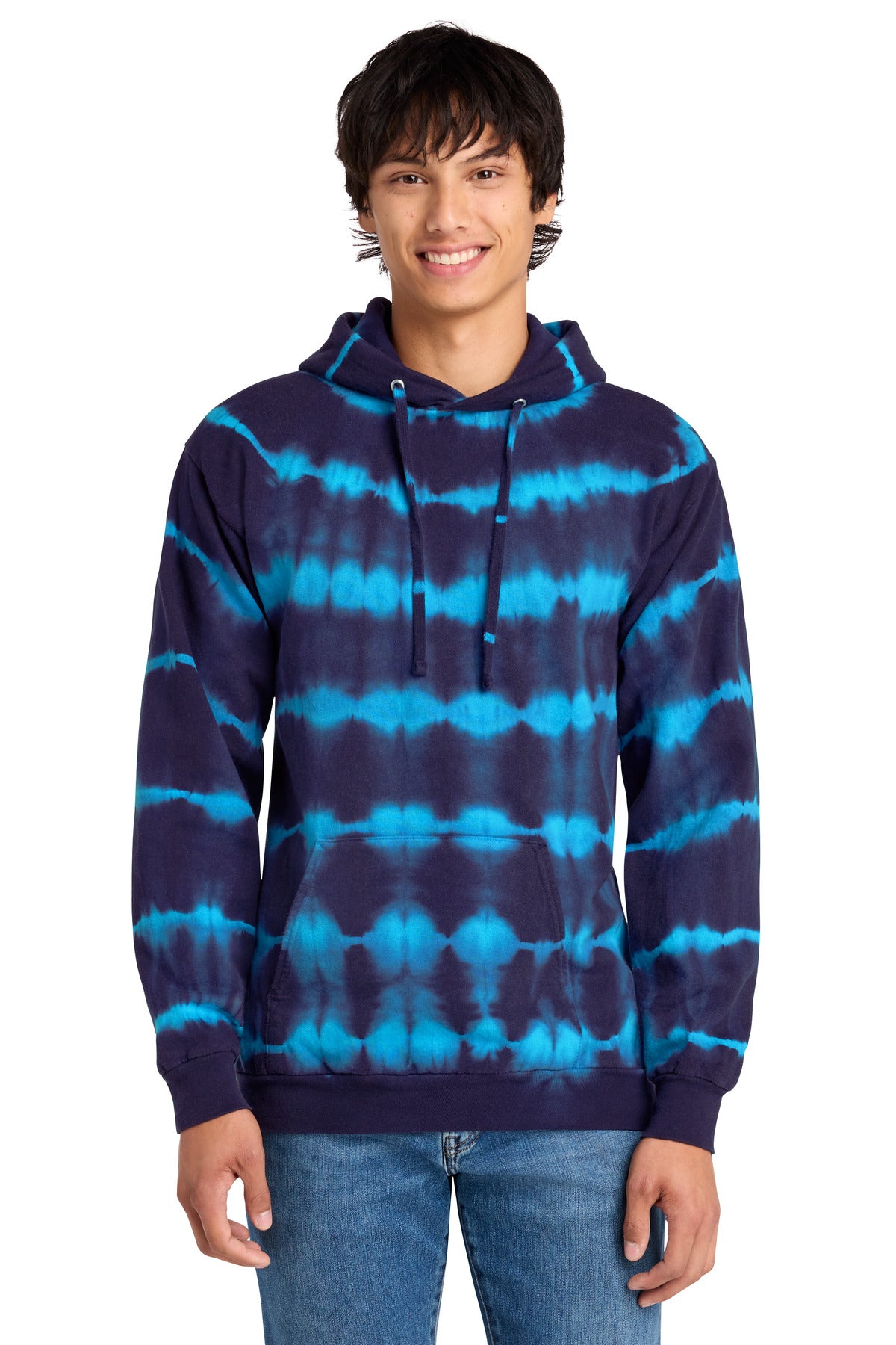 Port & Co ® Allover Stripe Tie-Dye Fleece PC143