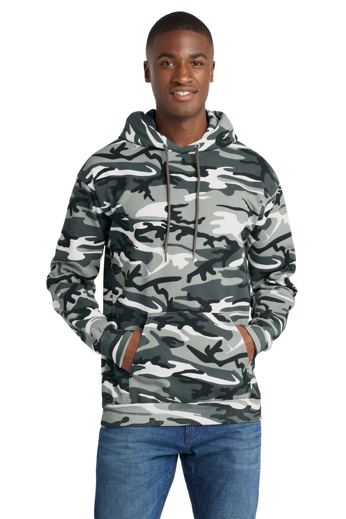 Port & Co ® Core Fleece Camo Pullover Hooded Sweatshirt. PC78HC