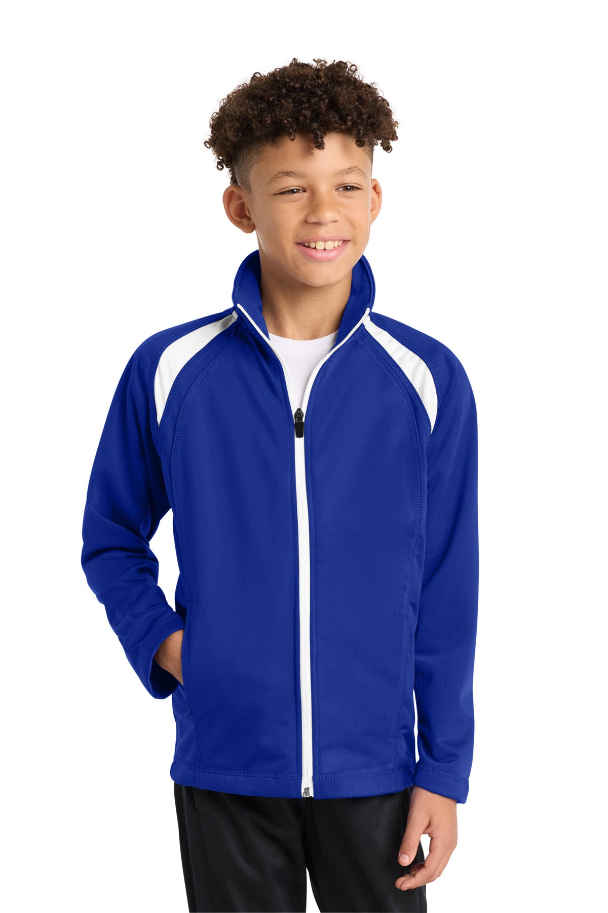 Sport-Tek ® Youth Tricot Track Jacket. YST90