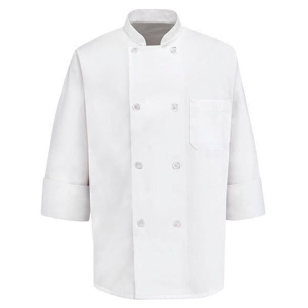 Eight Pearl Button Chef Coat