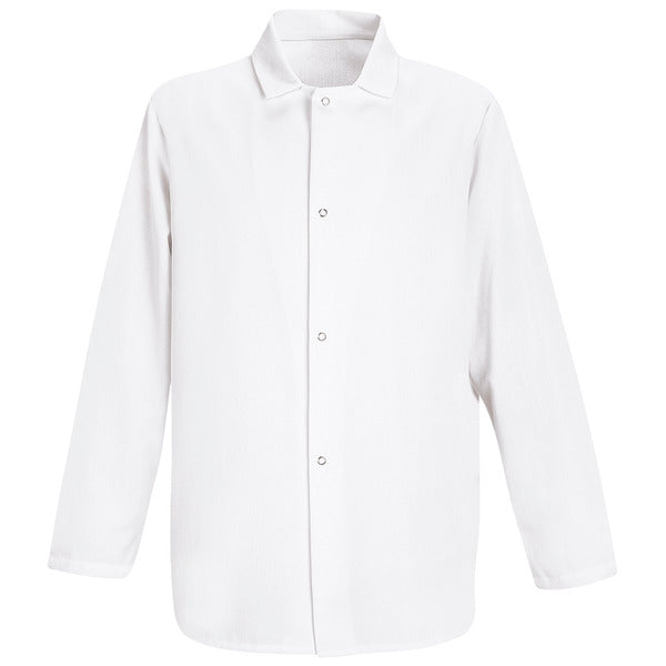 Gripper-Front Short Butcher Coat