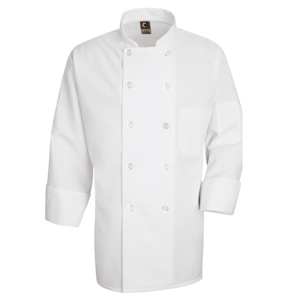 Ten Pearl Button Chef Coat