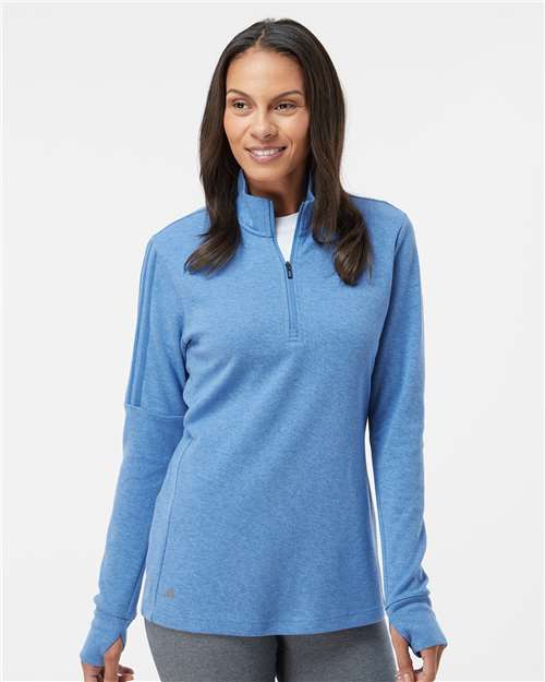 Women's 3-Stripes Quarter-Zip Sweater Pullover - A555