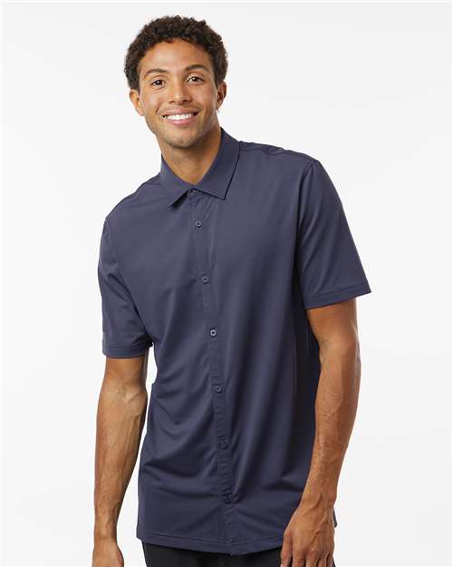 Men's Full Button Down Short Sleeve Shirt - A595
