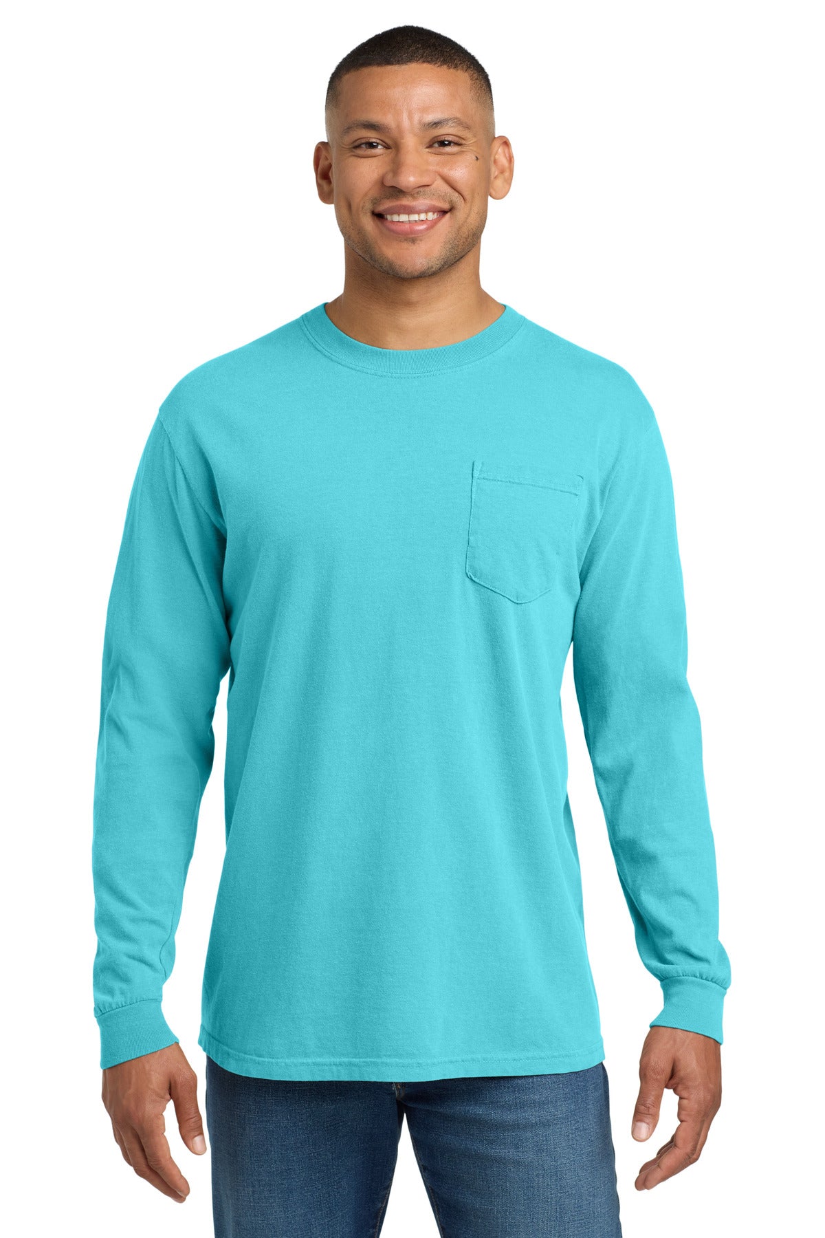 COMFORT COLORS  ®  Heavyweight Ring Spun Long Sleeve Pocket Tee. 4410