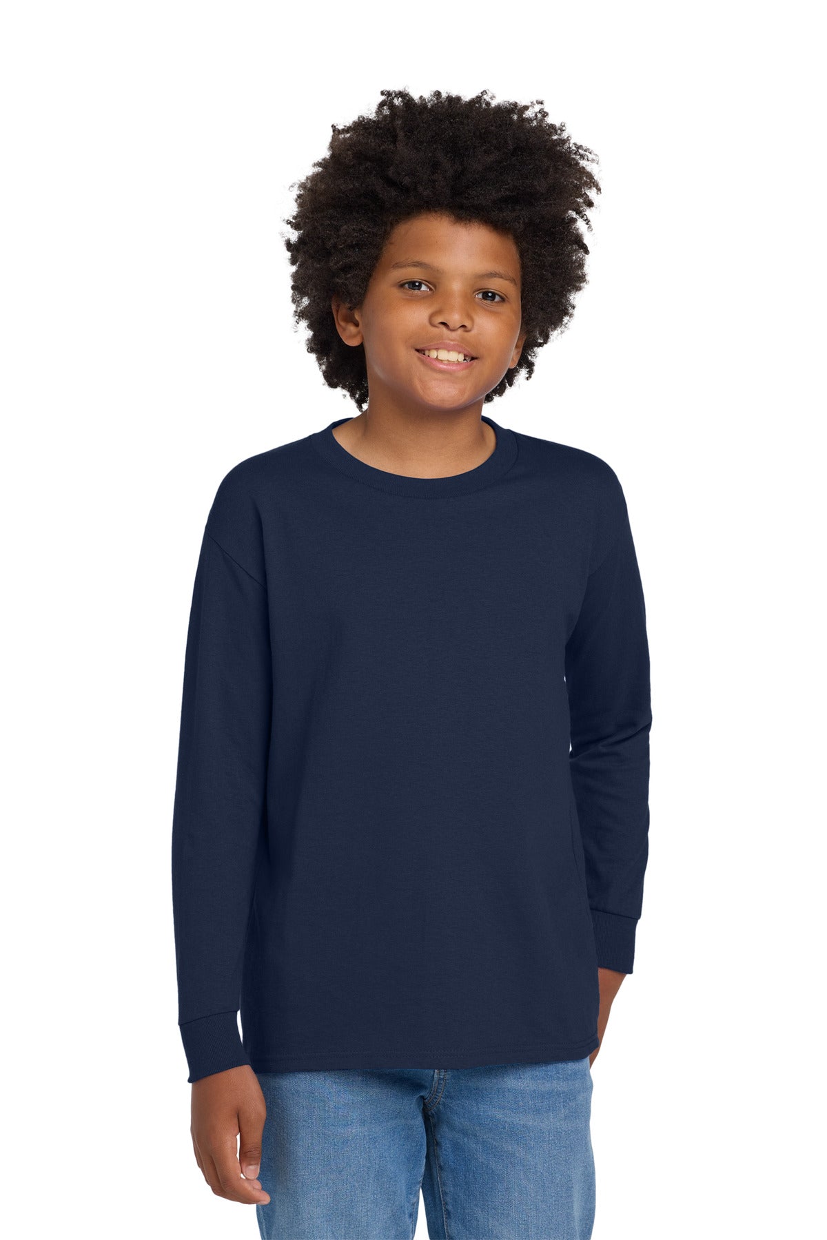 Gildan ®  Youth Heavy Cotton ™  100% Cotton Long Sleeve T-Shirt. 5400B