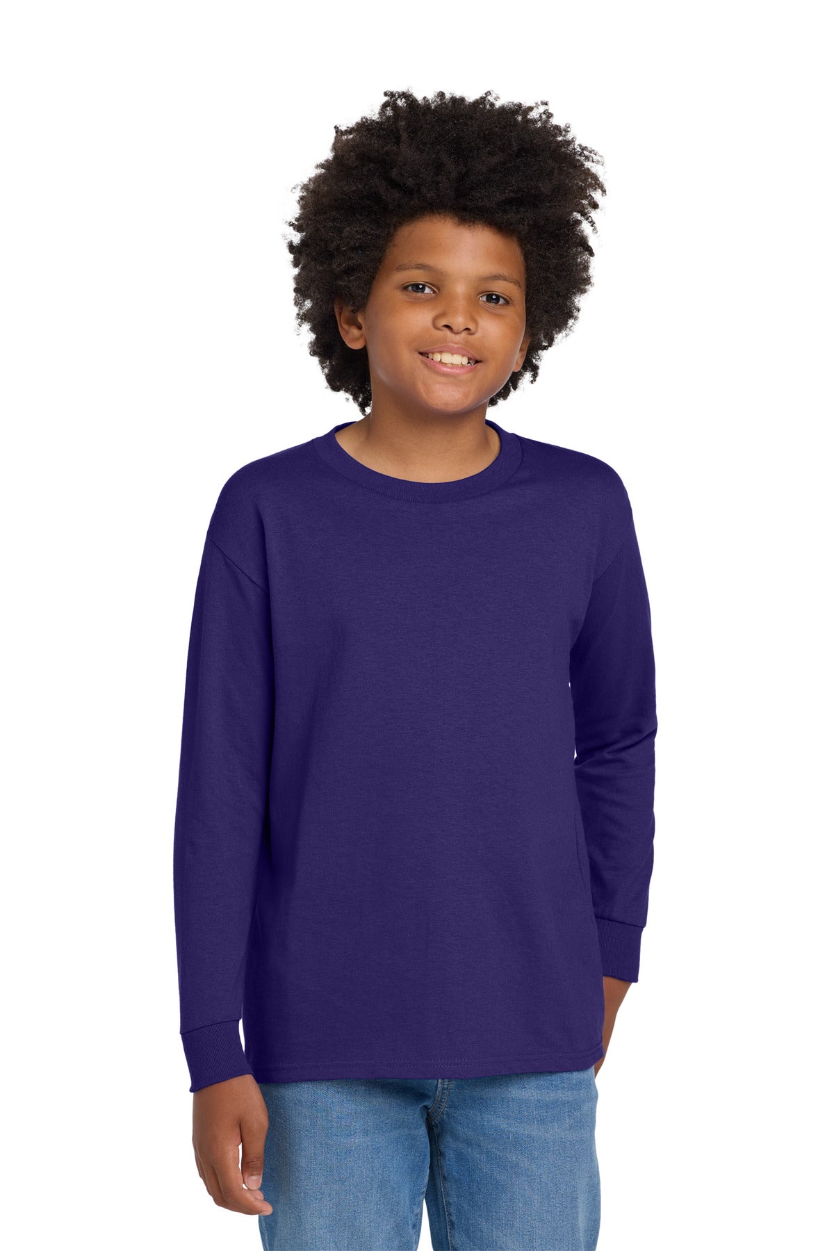 Gildan ®  Youth Heavy Cotton ™  100% Cotton Long Sleeve T-Shirt. 5400B