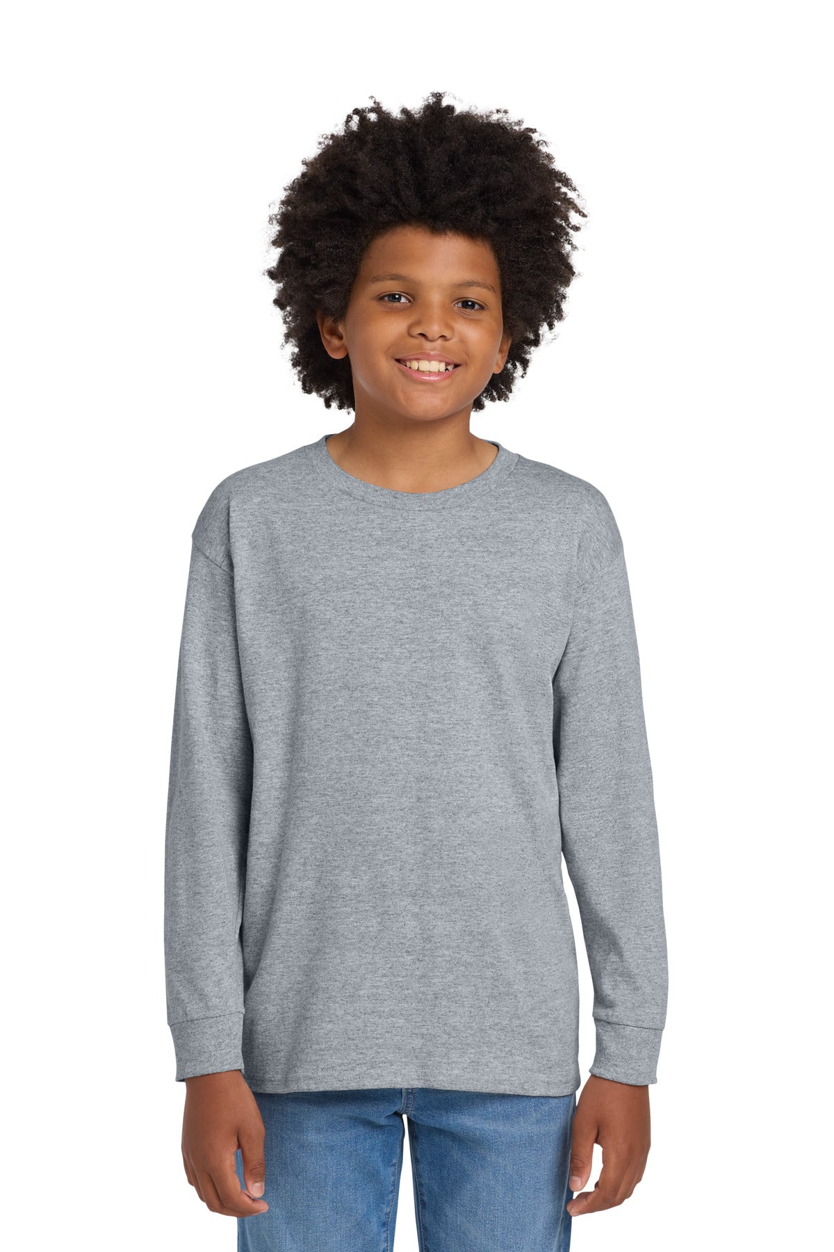 Gildan ®  Youth Heavy Cotton ™  100% Cotton Long Sleeve T-Shirt. 5400B