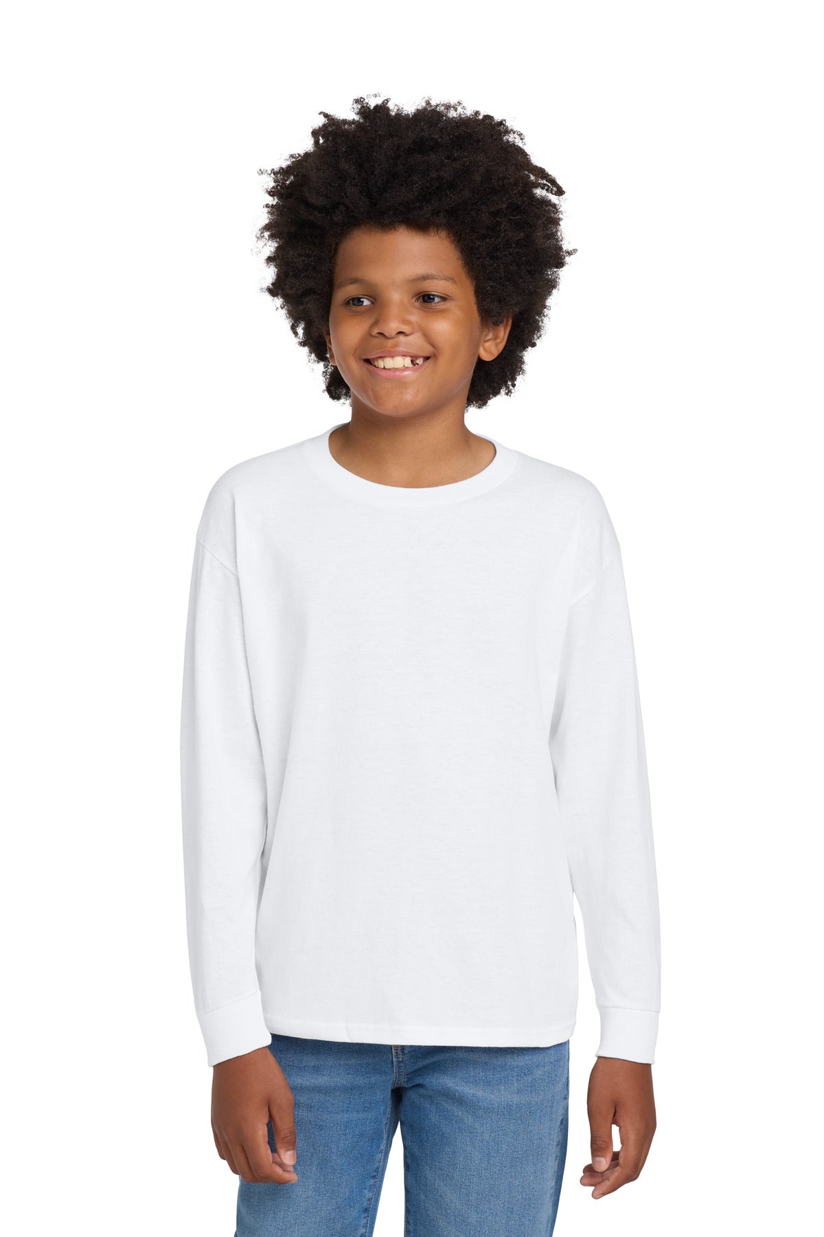 Gildan ®  Youth Heavy Cotton ™  100% Cotton Long Sleeve T-Shirt. 5400B