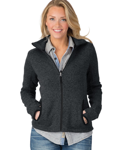 5493 - Womens Heathered Fleece Jacket