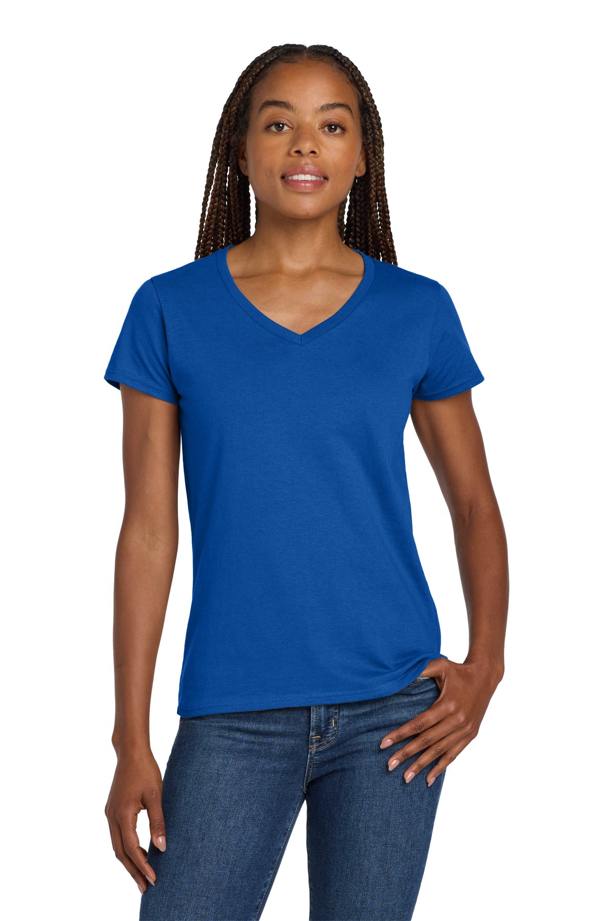 Gildan ®  Women's Heavy Cotton ™  100% Cotton V-Neck T-Shirt. 5V00L