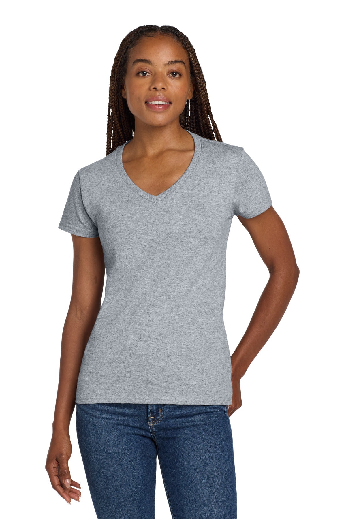 Gildan ®  Women's Heavy Cotton ™  100% Cotton V-Neck T-Shirt. 5V00L
