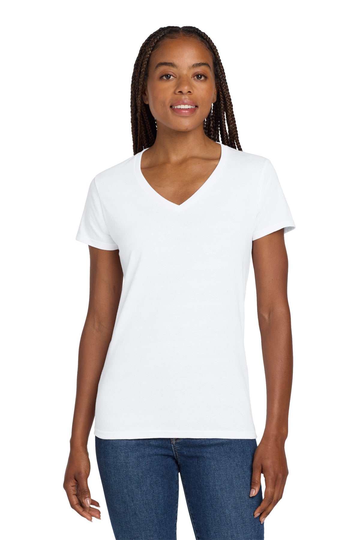Gildan ®  Women's Heavy Cotton ™  100% Cotton V-Neck T-Shirt. 5V00L