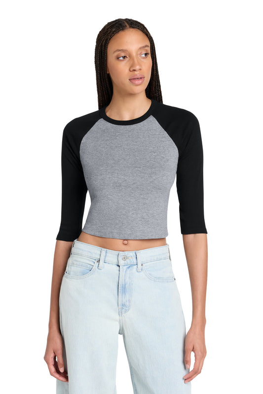 BELLA+CANVAS ®  Women's Micro Rib 3/4 Raglan Baby Tee BC1200