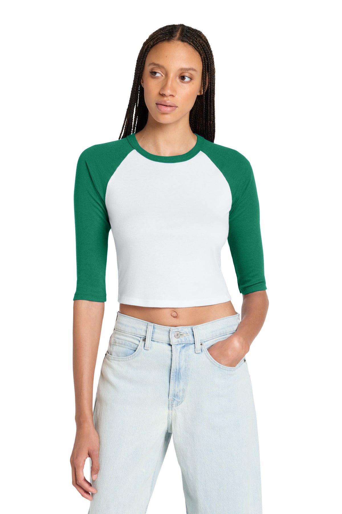 BELLA+CANVAS ®  Women's Micro Rib 3/4 Raglan Baby Tee BC1200