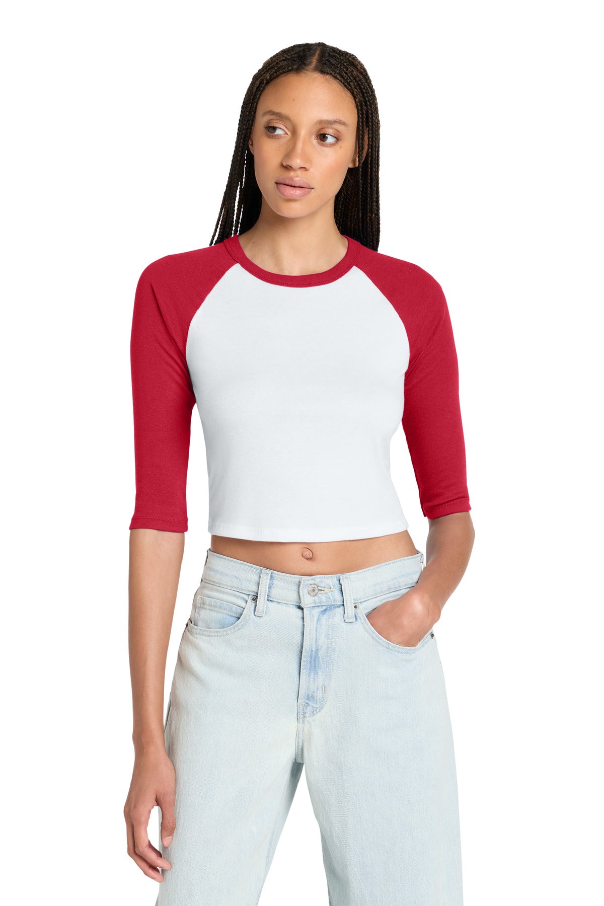 BELLA+CANVAS ®  Women's Micro Rib 3/4 Raglan Baby Tee BC1200