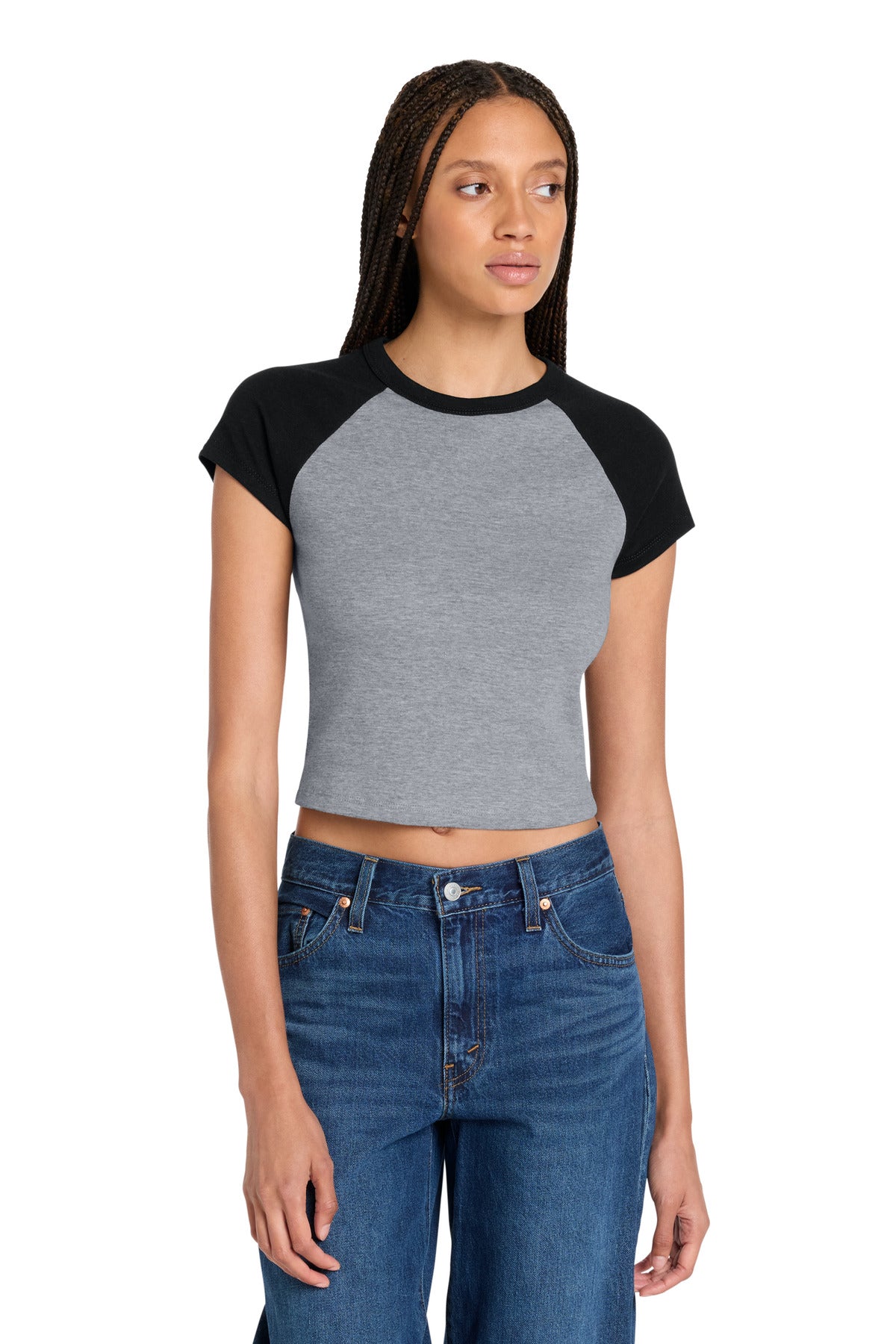 BELLA+CANVAS ®  Women's Micro Rib Raglan Baby Tee BC1201