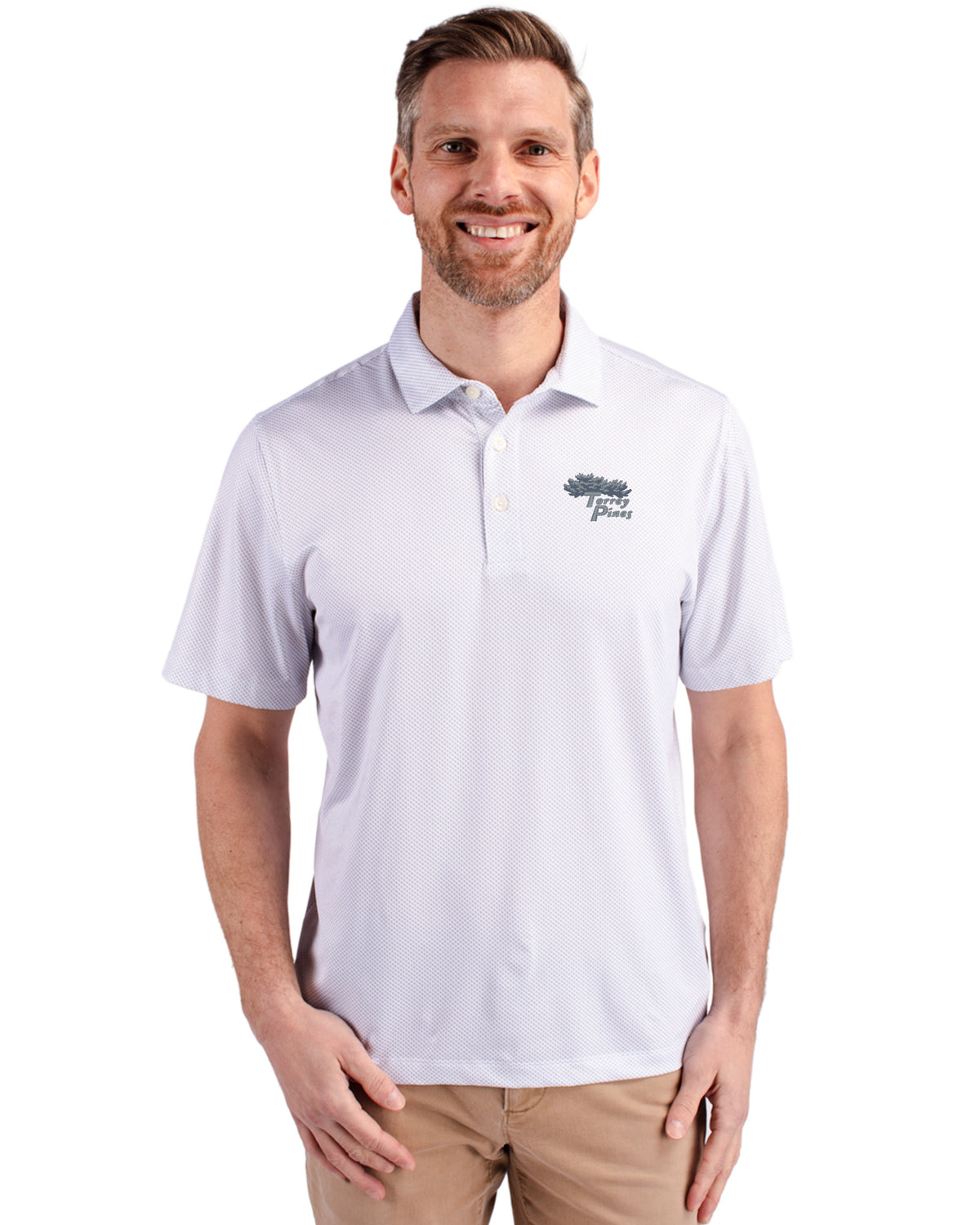 Torrey Pines Cutter & Buck Pike Recycled Symmetry Print Mens Big & Tall Polo - BCK01284-35492
