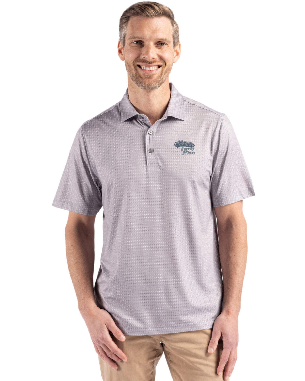 Torrey Pines Cutter & Buck Pike Recycled Shadow Check Print Mens Big & Tall Polo - BCK01342-35492