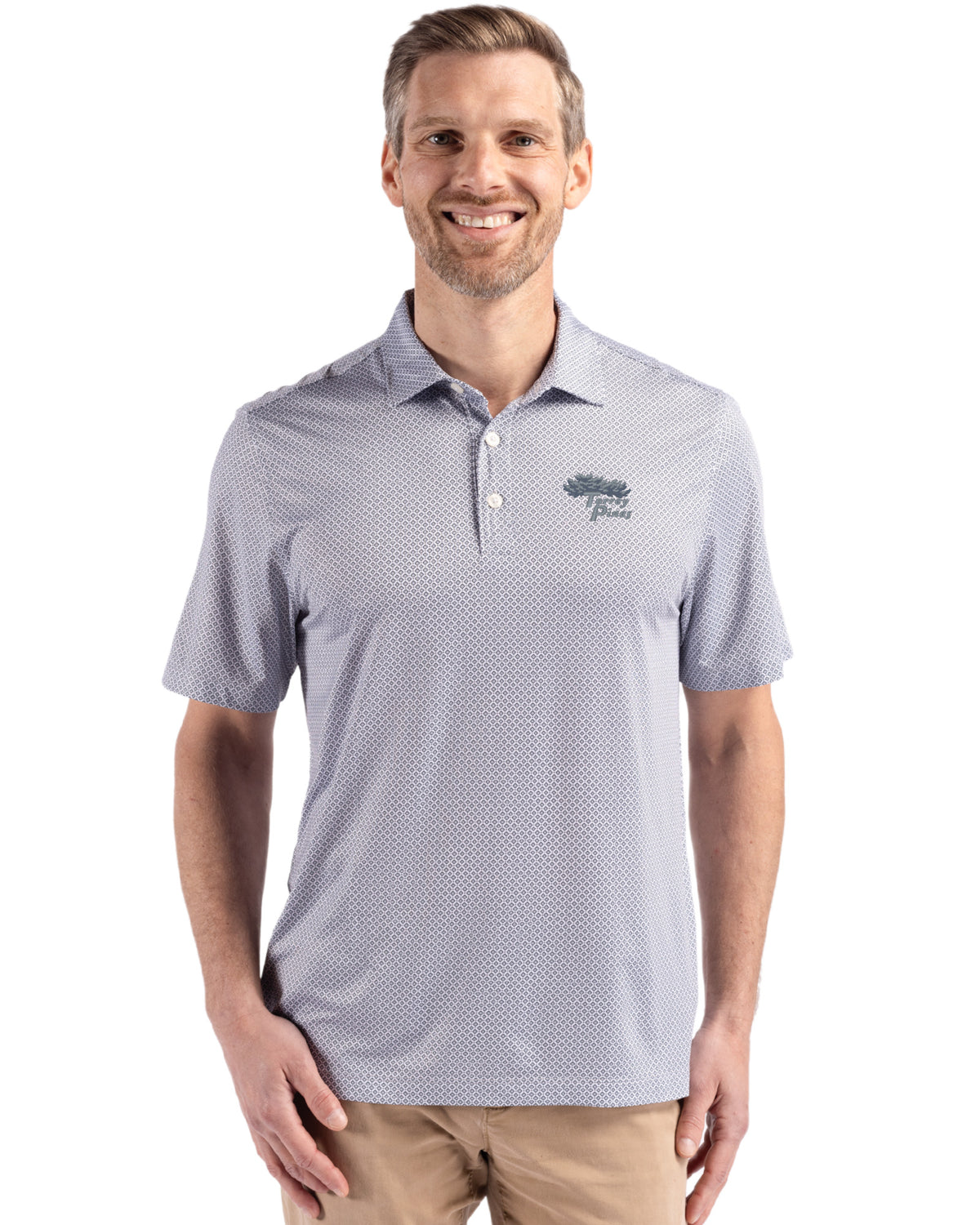 Torrey Pines Cutter & Buck Pike Recycled Diamond Dot Print Mens Big & Tall Polo - BCK01343-35492